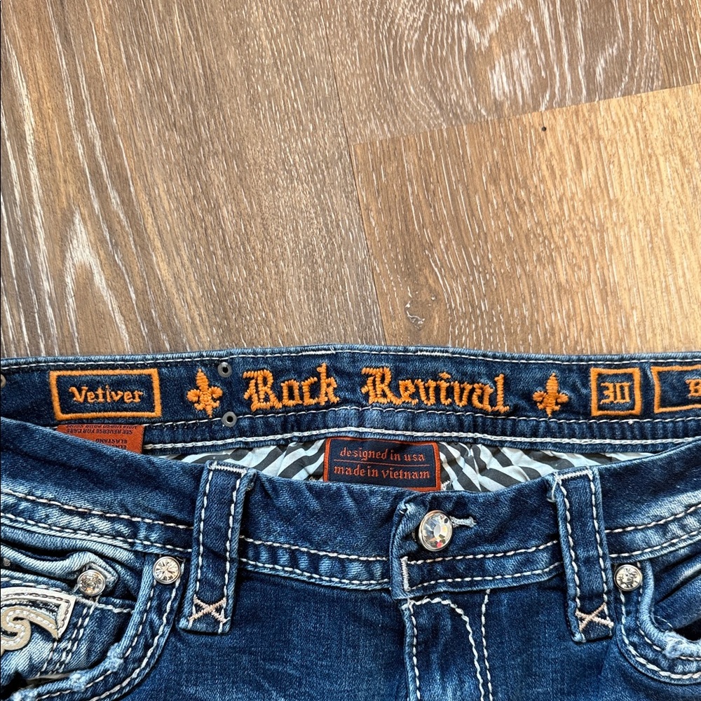 Rock Revival Dark Blue Boot Cut Jeans - Picture 2 of 8